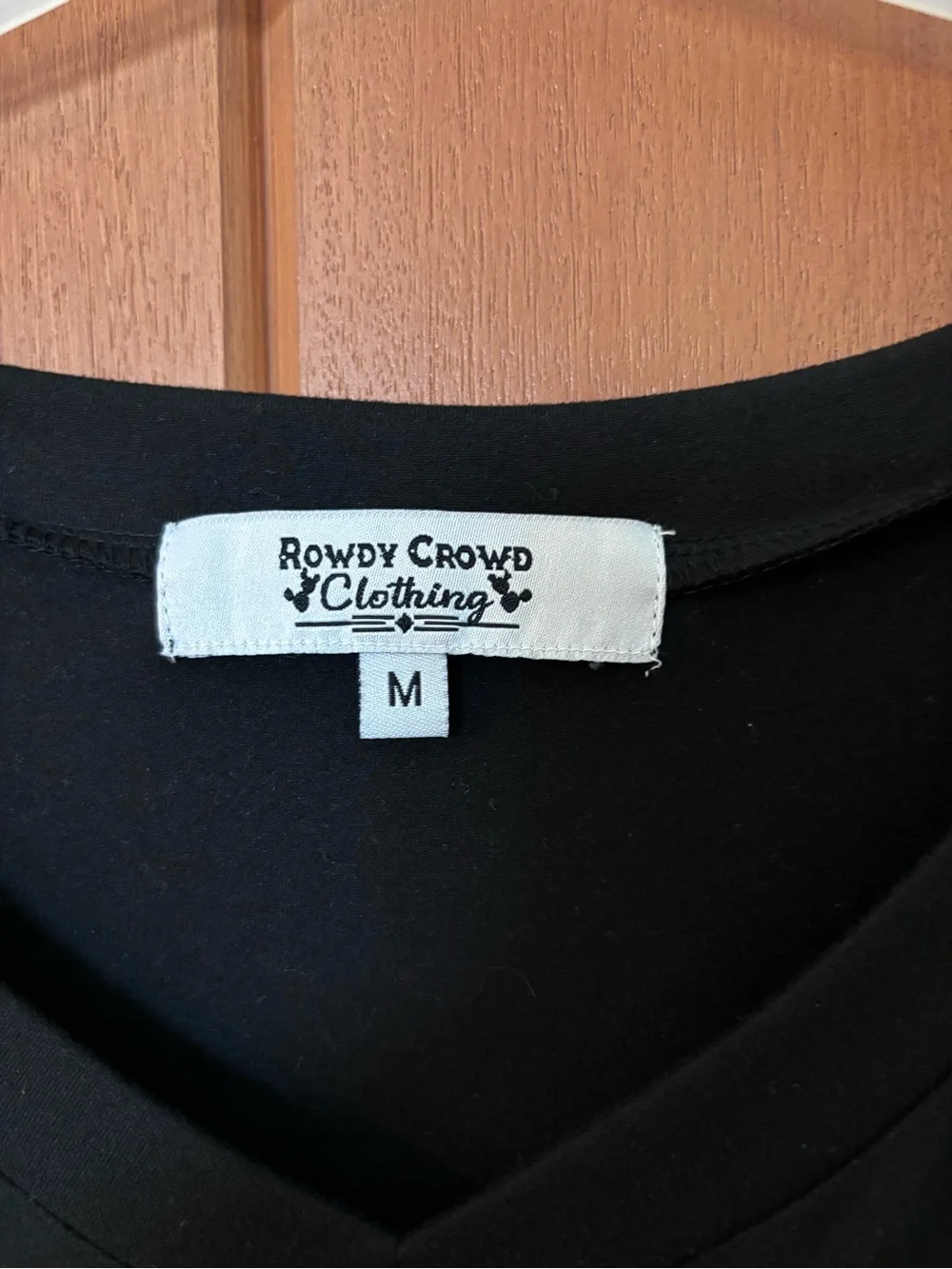 Black V-Neck Pullover with Multicolor Aztec Raglan Sleeves
